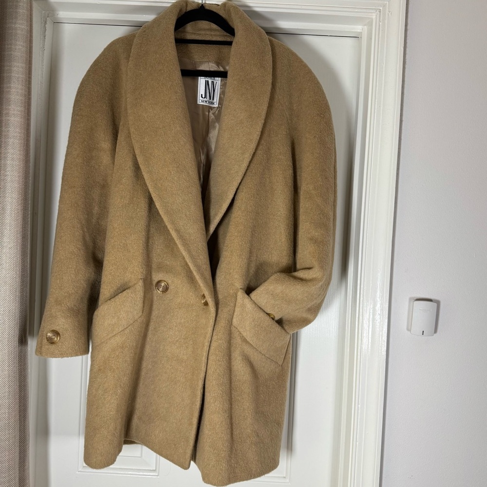 Vintage Jones New York Camel Wool Pea Coat